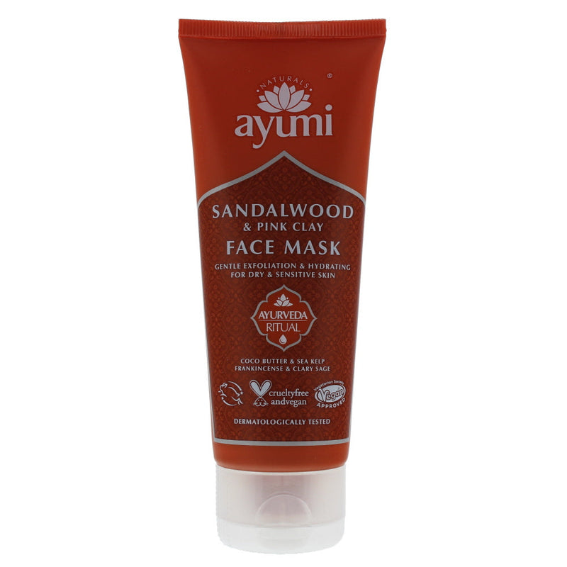 Ayumi Sandalwood  Pink Clay Dry  Sensitive Skin Face Mask 100ml