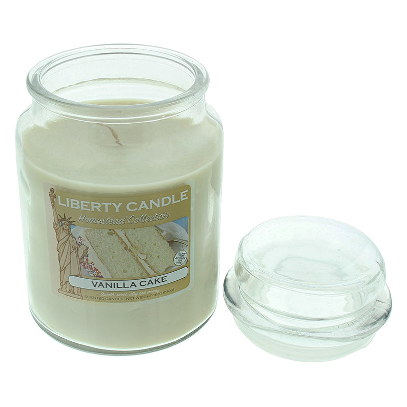 Liberty Candle 18oz Glass Jar Bubble Lid - Vanilla Cake