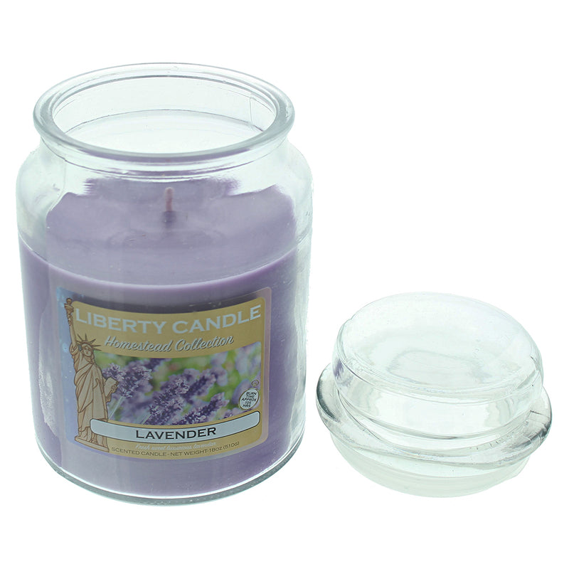 Homestead Candle 18oz Glass Jar Bubble Lid - Lavender