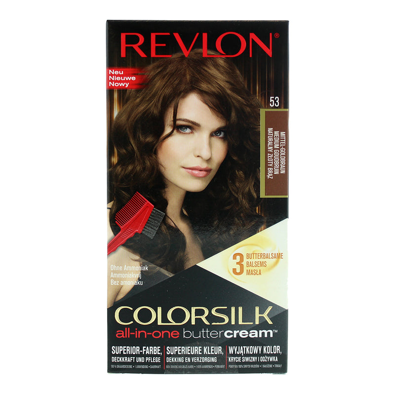 Revlon Colorsilk All-In-One Buttercream 53 Medium Golden Brown Hair Colour