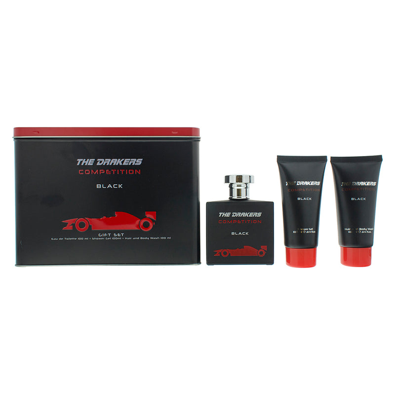 Mondo Tv Ferrari The Drakers Competition Black Eau de Toilette Gift Set : Eau de Toilette 100ml - Shower Gel 100ml - Hair And Body Wash 100ml
