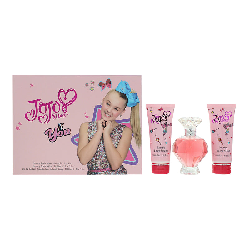 JoJo Siwa Be You Eau de Parfum 3 Pieces Gift Set : Eau de Parfum 100ml - Body Wash 100ml- Body Lotion 100ml