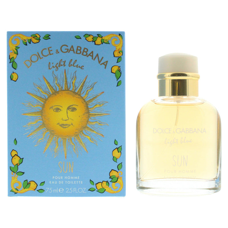 Dolce  Gabbana Light Blue Sun Pour Homme Eau De Toilette 75ml