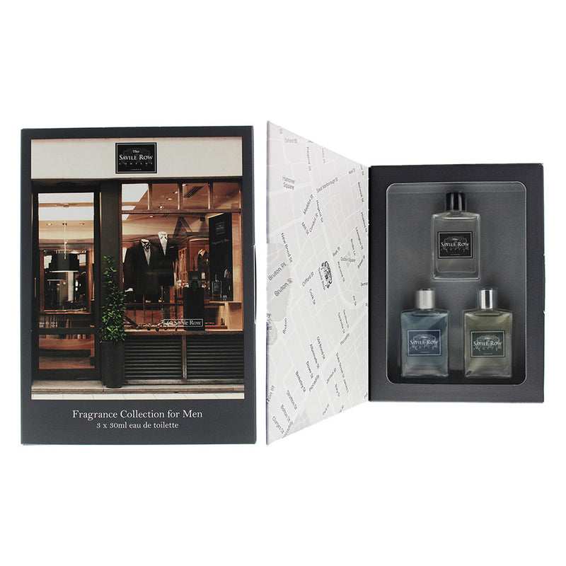 Savile Row Trio Coffret Eau De Toilette 3 Piece Gift Set: Heritage Eau De Toilette 30ml - Mayfair Eau De Toilette 30ml - Regent Eau De Toilette 30ml