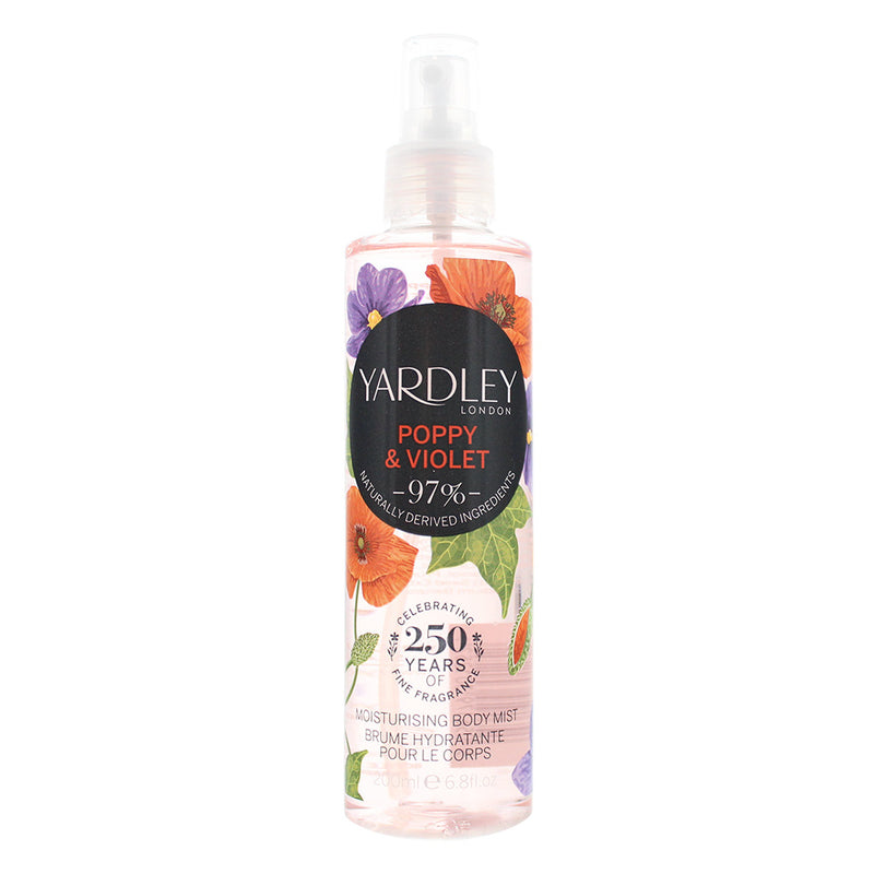 Yardley Poppy and Violet Body Mist 200ml