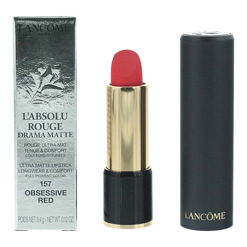Lancôme L'Absolu Rouge Drama Matte Obsessive Red 157 Lipstick 3.4g