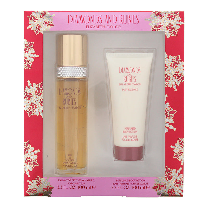 Elizabeth Taylor Diamonds And Rubies 2 Piece Gift Set: Eau De Toilette 100ml - Body Lotion 100ml