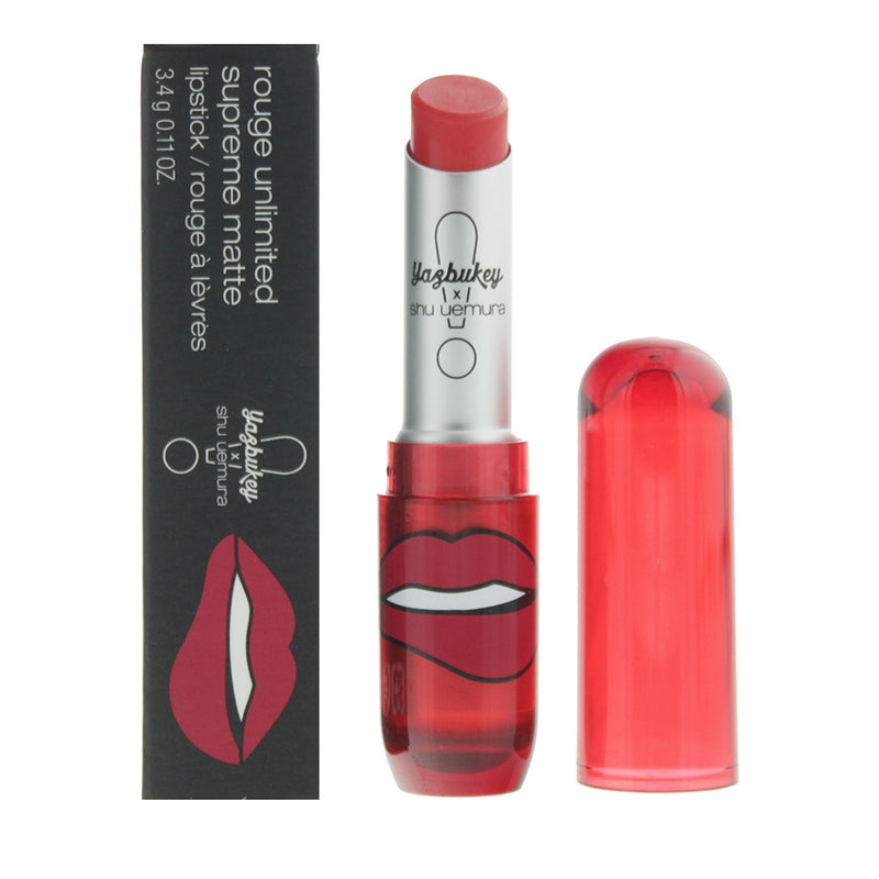 Shu Uemura Rouge Unlimited Supreme Matte Yazbukey Yaz Red Lipstick 3.4g