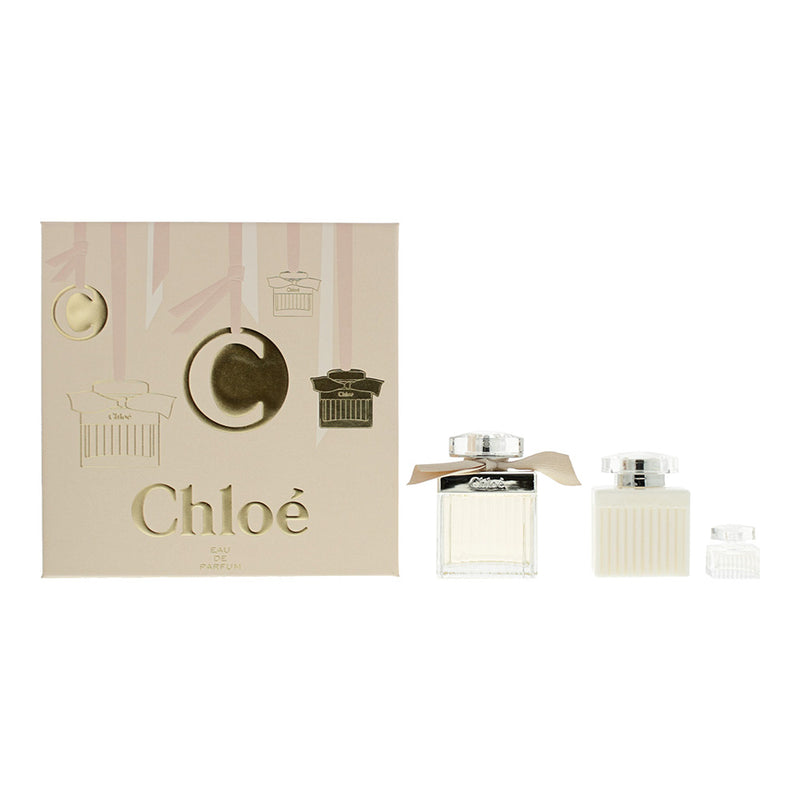 Chloé Eau De Parfum 3 Piece Gift Set: Eau De Parfum 75ml - Eau De Parfum 5ml - Body Lotion 100ml