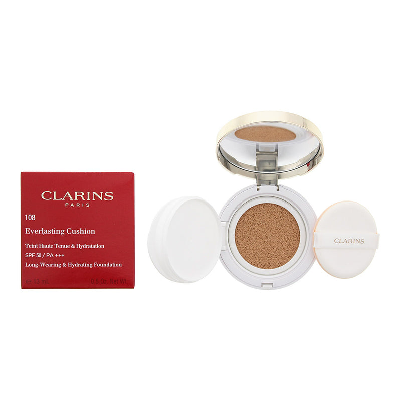 Clarins Everlasting Cushion Foundation Spf 50 108 Sand 13ml