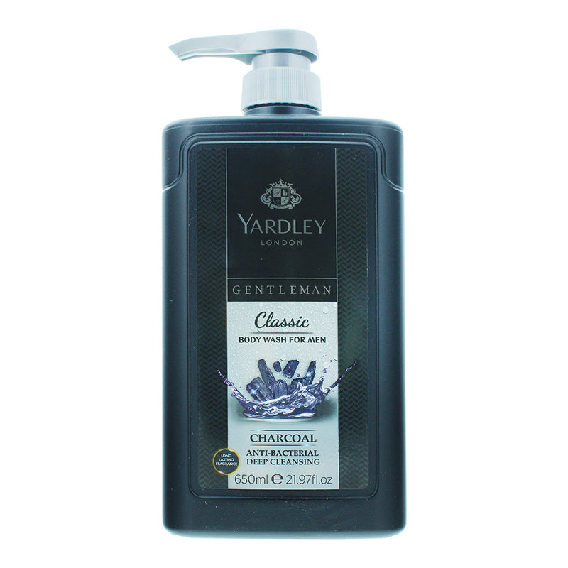 Yardley Gentleman Classic Charcoal Anti-Bacterial Body Wash 650ml