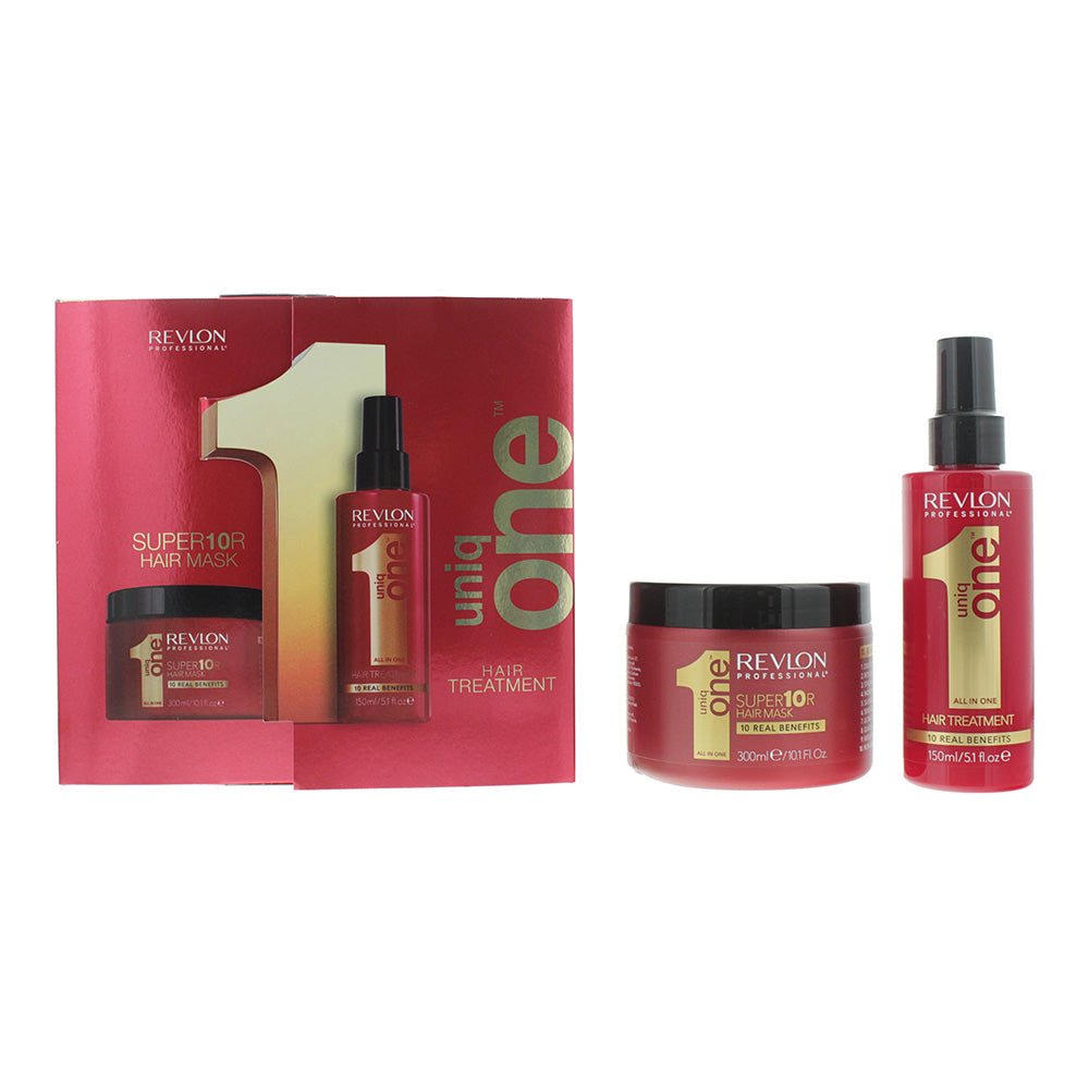 Revlon Uniq One Gift Box 2 Piece Gift Set: Hair Mask 300ml - Hair Trea