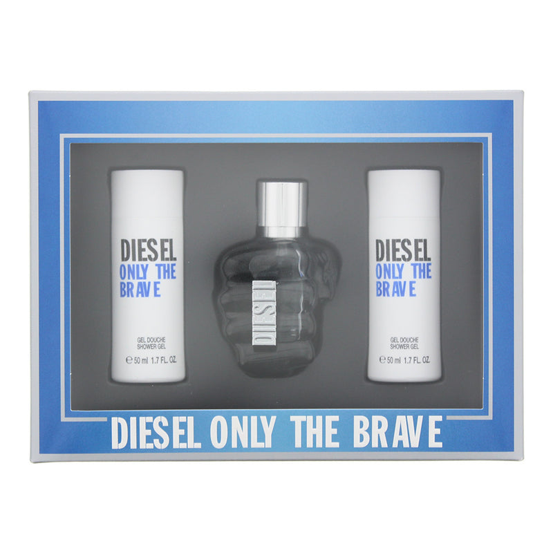 Diesel Only The Brave 3 Piece Gift Set: Eau De Toilette 50ml - 2 x Shower Gel 50ml