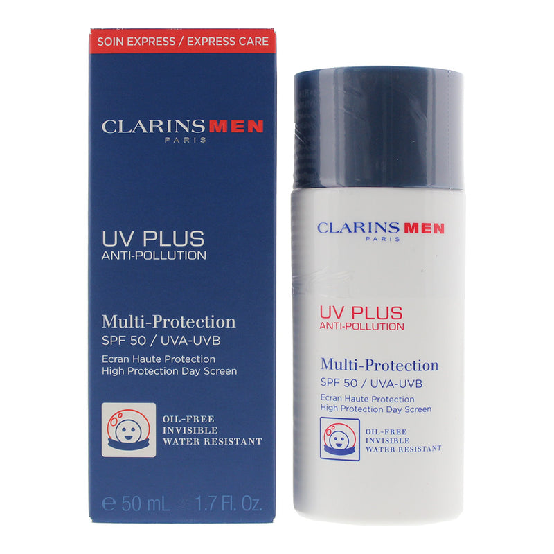 Clarins Men UV Plus Anti-Pollution Multi-Protection SPF 50 Day Cream 50ml