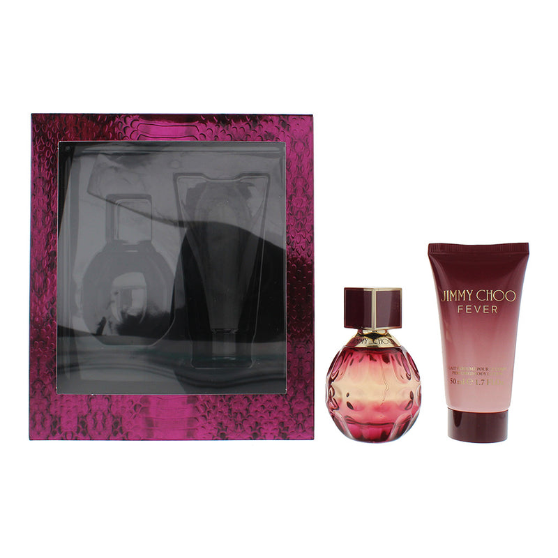 Jimmy Choo Fever 2 Piece Gift Set: Eau De Parfum 40ml - Body Lotion 50ml