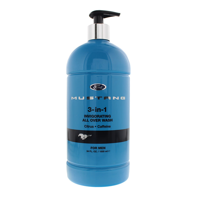 Mustang 3-In-1 Invigorating All Over Wash 1005ml Blue
