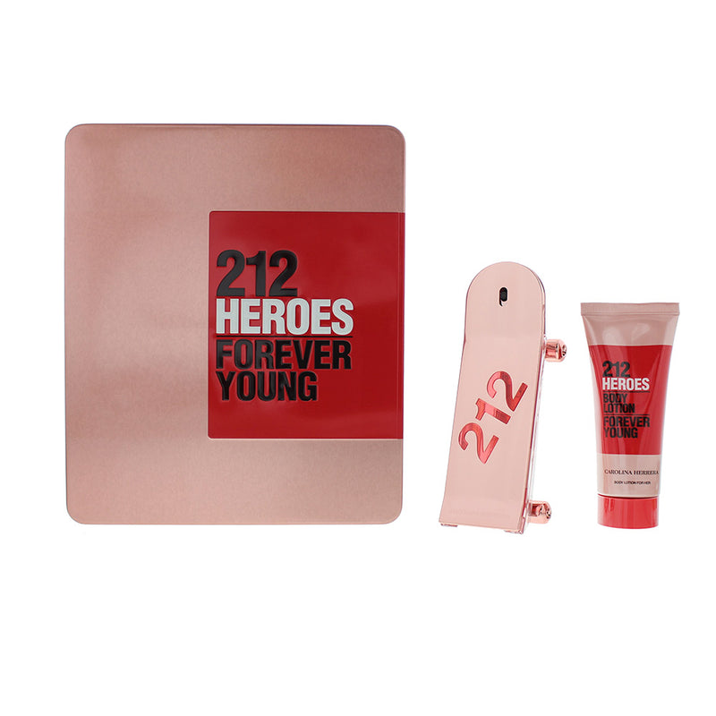 Carolina Herrera 212 Heroes For Her 2 Piece Gift Set: Eau De Parfum 80ml - Body Lotion 100ml