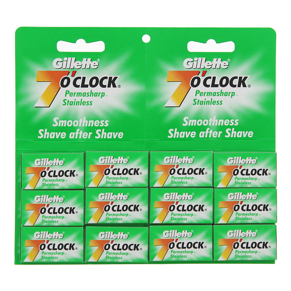 Gillette 7 O'clock Permasharp Stainless 12 Piece Gift Set: 12 x 5 Blad