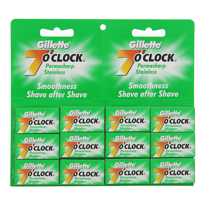 Gillette 7 O'clock Permasharp Stainless 12 Piece Gift Set: 12 x 5 Blades