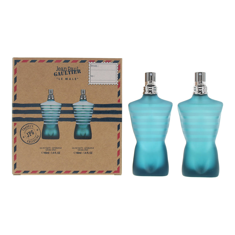 Paul Piece x 2 Toilette Male Set: Eau Le Jean Gaultier 40ml 2 de Gift