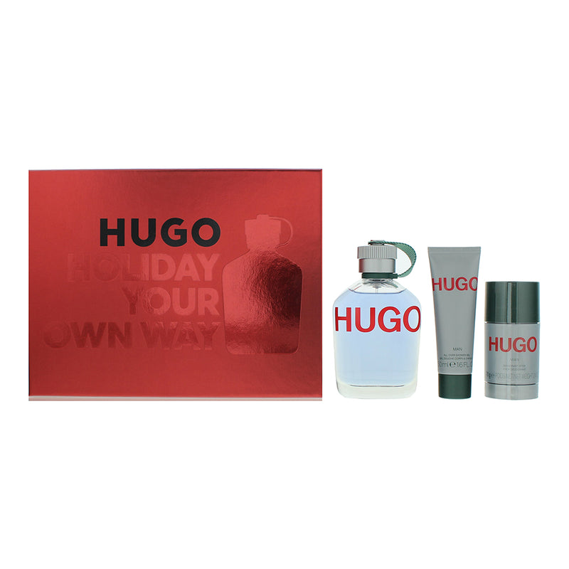 Hugo Boss Hugo Man 3 Piece Gift Set: Eau de Toilette 125ml - Deodorant 75ml - Sh