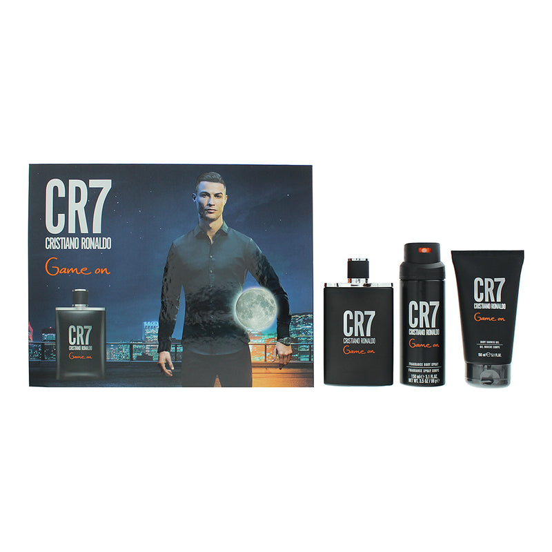 Cristiano Ronaldo Cr7 Game On 3 Piece Gift Set: Eau de Toilette 100ml - Shower Gel 150ml - Body Spray 150ml