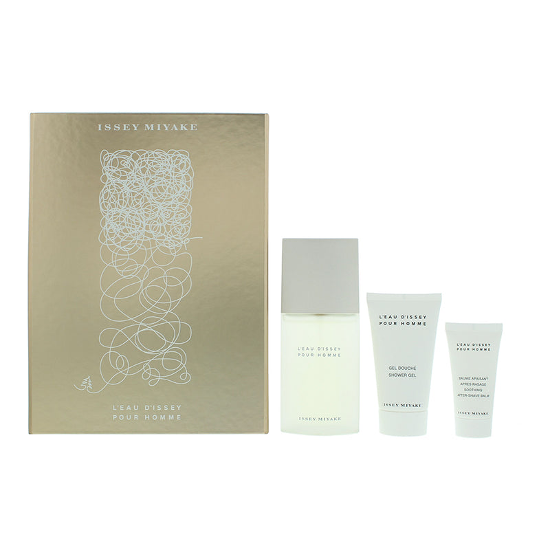 Issey Miyake L'eau D'issey Pour Homme 3 Piece Gift Set: Eau de Toilette 75ml - Shower Gel 75ml - Shave Balm 30ml