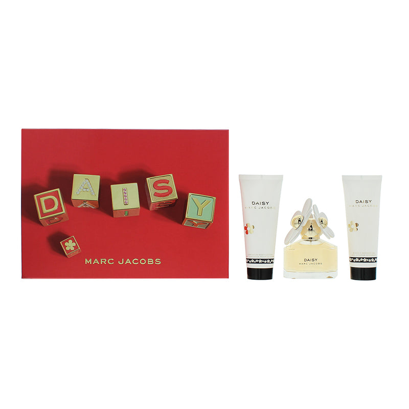 Marc Jacobs Daisy 3 Piece Gift Set: Eau De Toilette 50ml - Body Lotion 75ml - Shower Gel 75ml