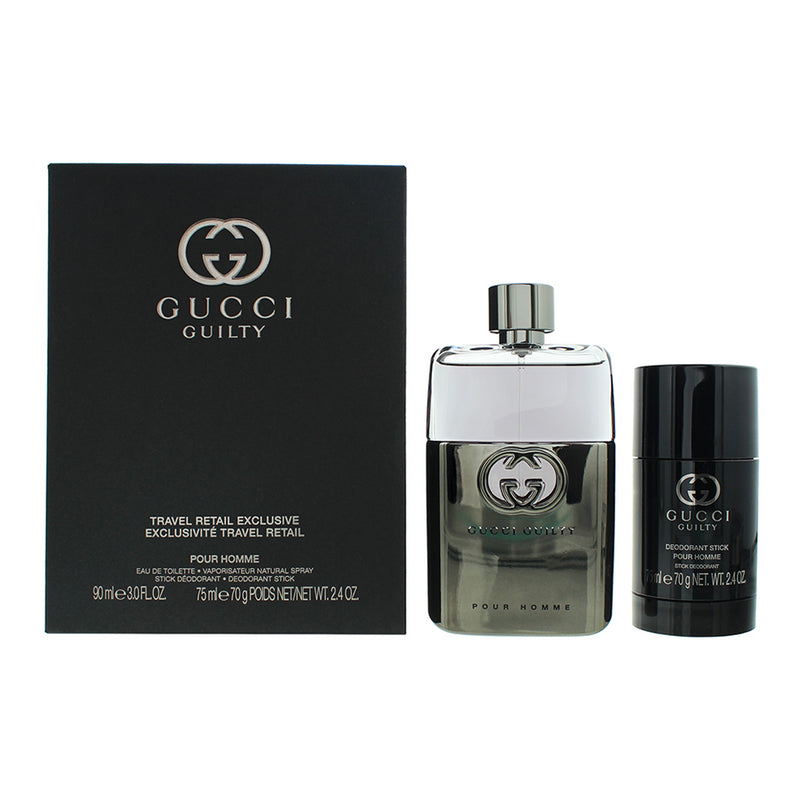 Gucci Guilty Pour Homme 2 Piece Gift Set: Eau de Toilette 90ml - Deodorant Stick