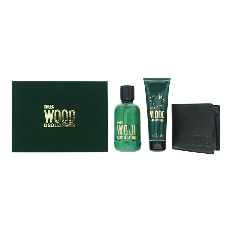 Dsquared2 Green Wood 3 Piece Gift Set: Eau De Toilette 100ml - Shower Gel 100ml