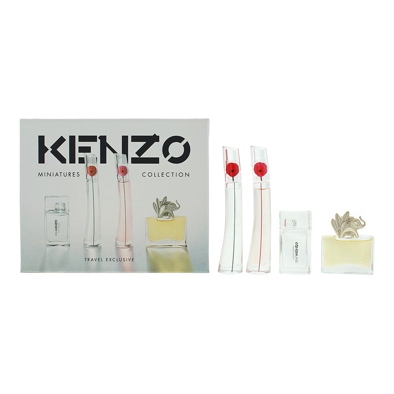 Kenzo Flower 4 Piece Gift Set: Flower Eau De Parfum 4ml - Flower By Poppy Bouque