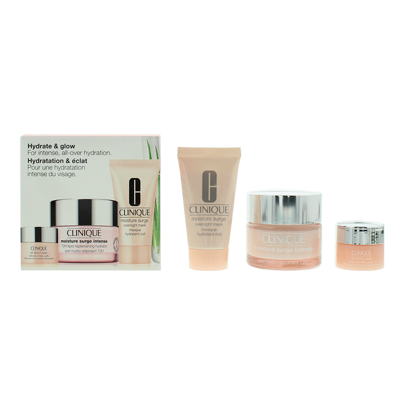 Clinique Moisture Surge Intense 3 Piece Gift Set: 72h Hydro-Relief Cream 50ml -