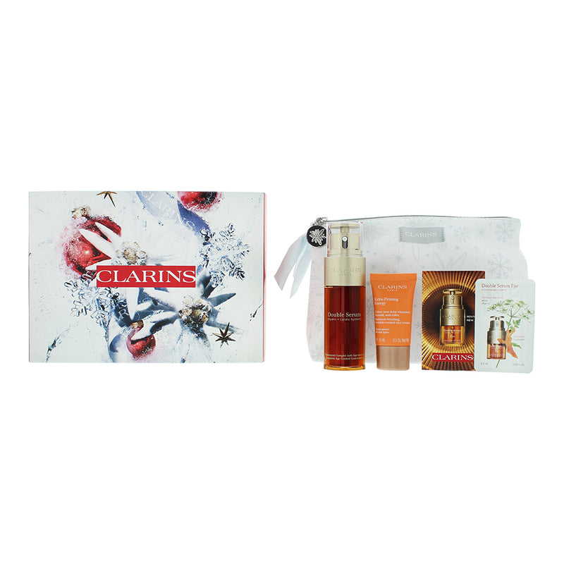 Clarins Energizing & Glow 3 Piece Gift Set: Double Serum 50ml - Day Cream 15ml -