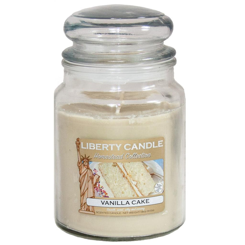 Liberty Candle 18oz Glass Jar Bubble Lid - Vanilla Cake