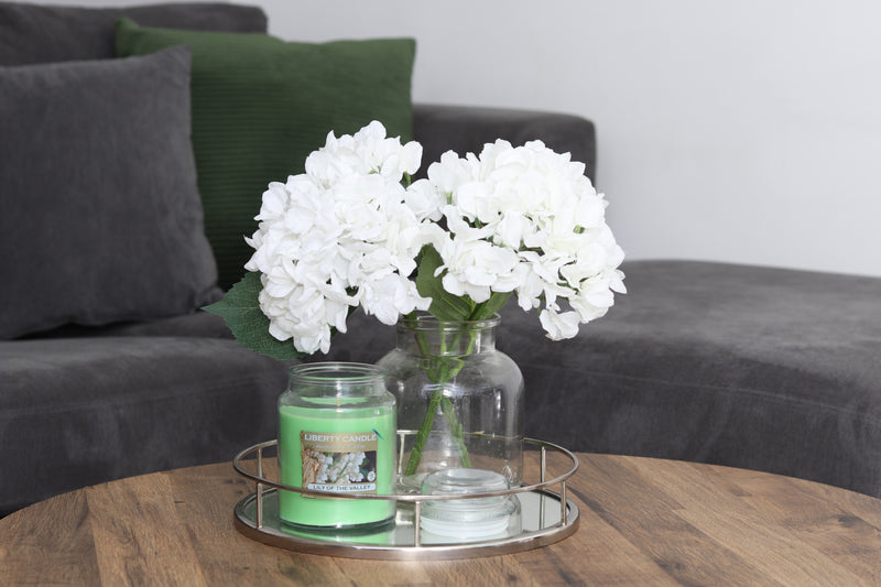 Homestead Candle 18oz Glass Jar Bubble Lid - Lily of the Valley