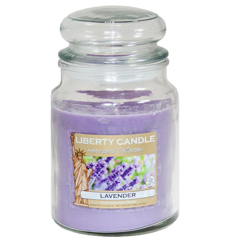 Homestead Candle 18oz Glass Jar Bubble Lid - Lavender