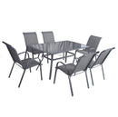 Silver & Stone Bali Outdoor 7 Piece Dining Set - Grey