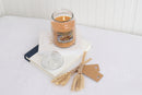 Homestead Candle 18oz Glass Jar Bubble Lid - Hot Apple Pie