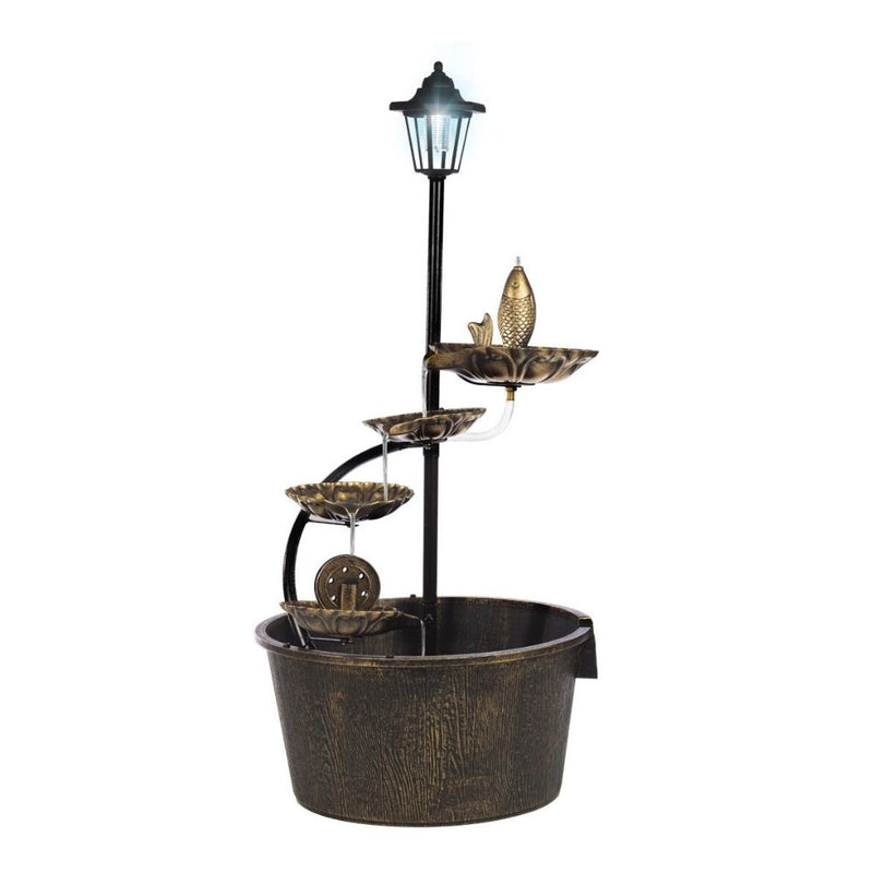 GardenKraft Cascading Fountain With 4 Lotus Leaves