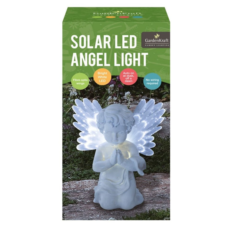 GardenKraft Solar LED Angel Light with Fibre Optic Wings