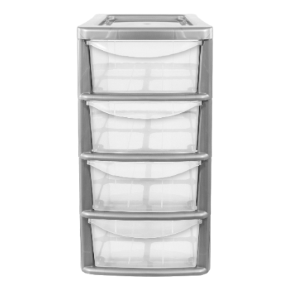Clear Tower Drawer- 4 or 5 Drawer