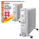 Quest 3000W 13 Fin Oil Radiator  - White