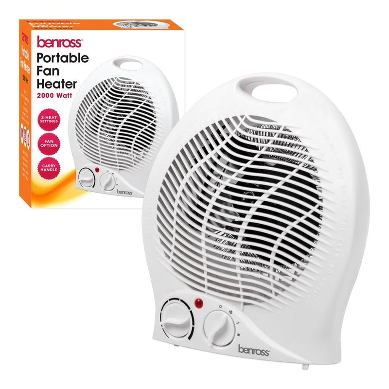Quest 2KW Fan Heater - White