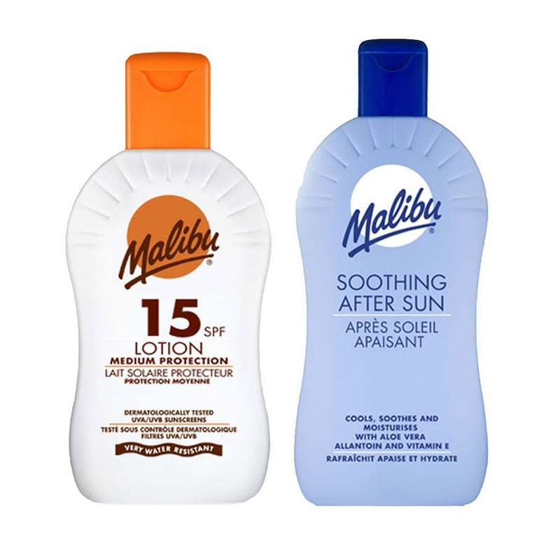 Malibu SPF15 Sun Protection Lotion & Moisturising Soothing After Sun Cream