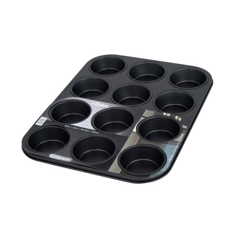 I-Bake Non Stick 12 Cup Muffin Pan