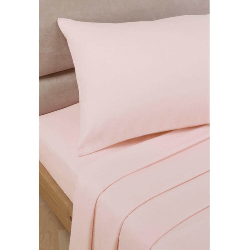 Lewis's Easy Care Plain Dyed Bedding Sheet Range - Pink