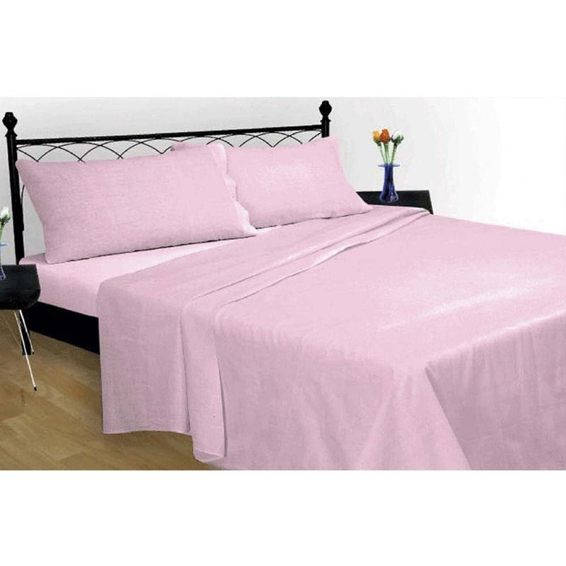 Lewis's  Soft & Cosy Brushed Cotton Sheet Range - Pink