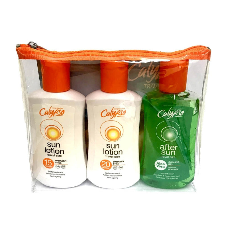 Calypso Travel Set Sun Lotion & After Sun Bag Set SPF15 & SPF20