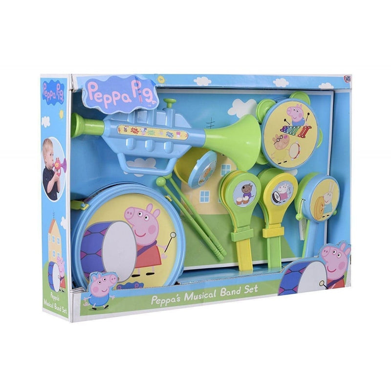 Peppa Pig 6 Piece Peppa's Musical Band Set Kids Music Instrument Drum Toy Gift
