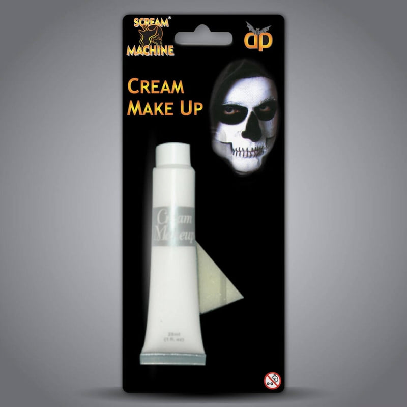 Halloween White Cream - Make Up In Tube with Applicator